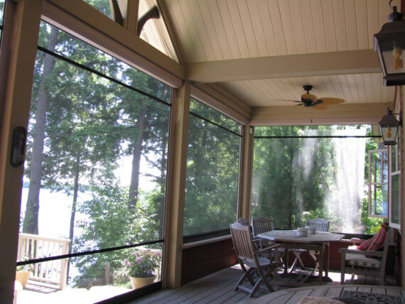 Dallas motorized retractable porch screens